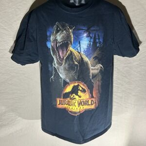 Jurassic World Dominion T-Rex Graphic T-Shirt Black Size Large